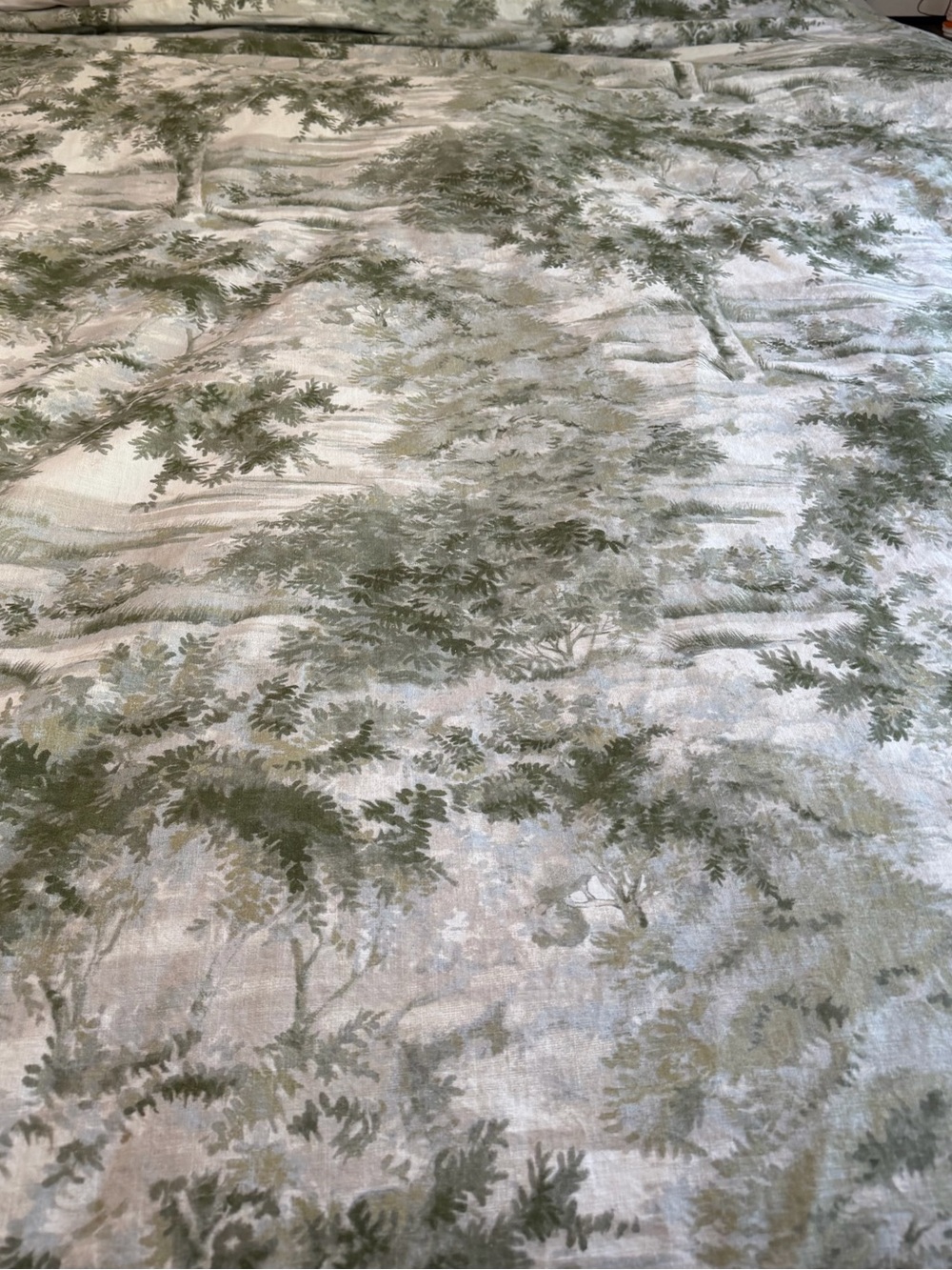 Pottery Barn Green and Beige Toile Duvet Cover - Picture 5 of 11